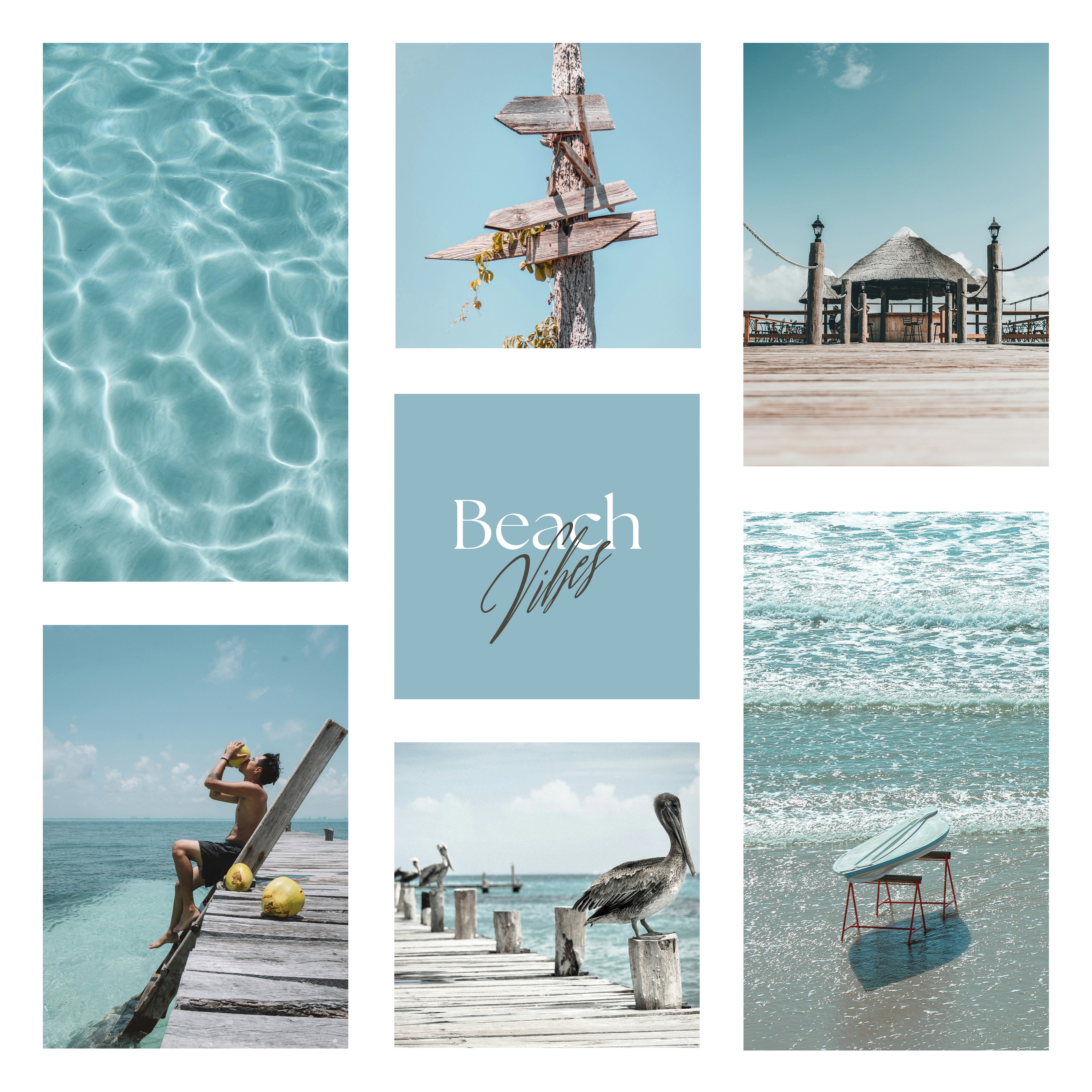 Digital poster Sea & Beach - Beach Vibes Collection No. 1